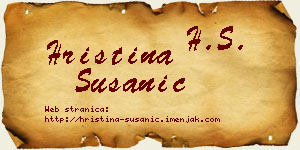 Hristina Susanić vizit kartica